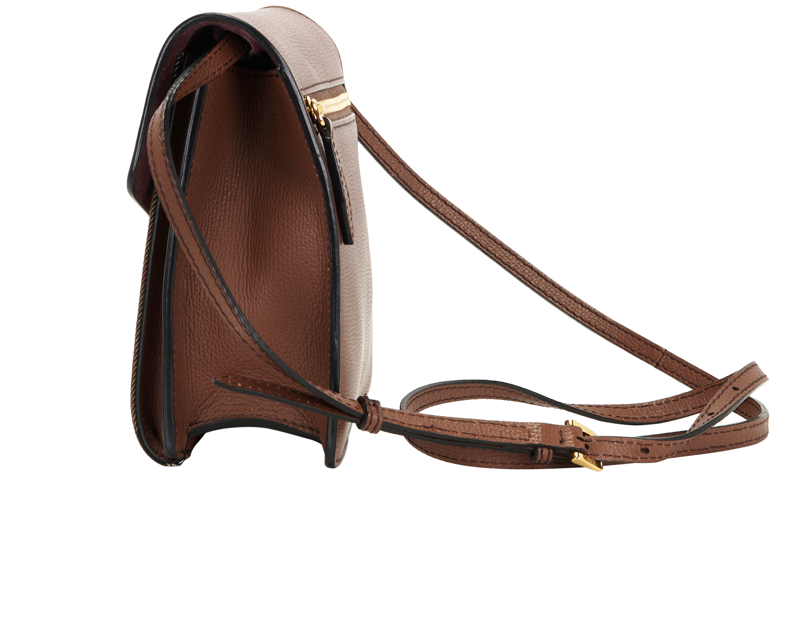 Small Macken House Crossbody Bag, &pound;450, Handbags, Brown, Leather, Bottom view